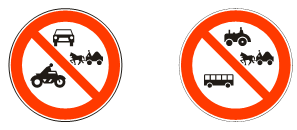 Zabrana saobraćaja za vozila Označena simbolom(II-19) (II-19.1)